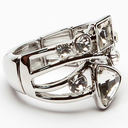 Silver Radiant Diamante Ring - Goose Island