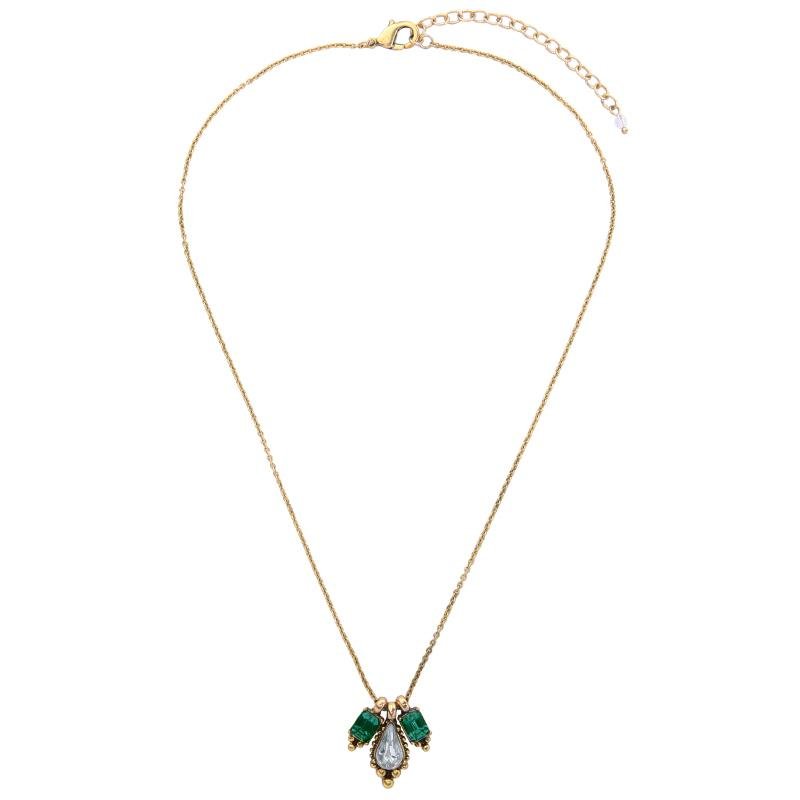 Trio Gem Necklace Emerald - Goose Island