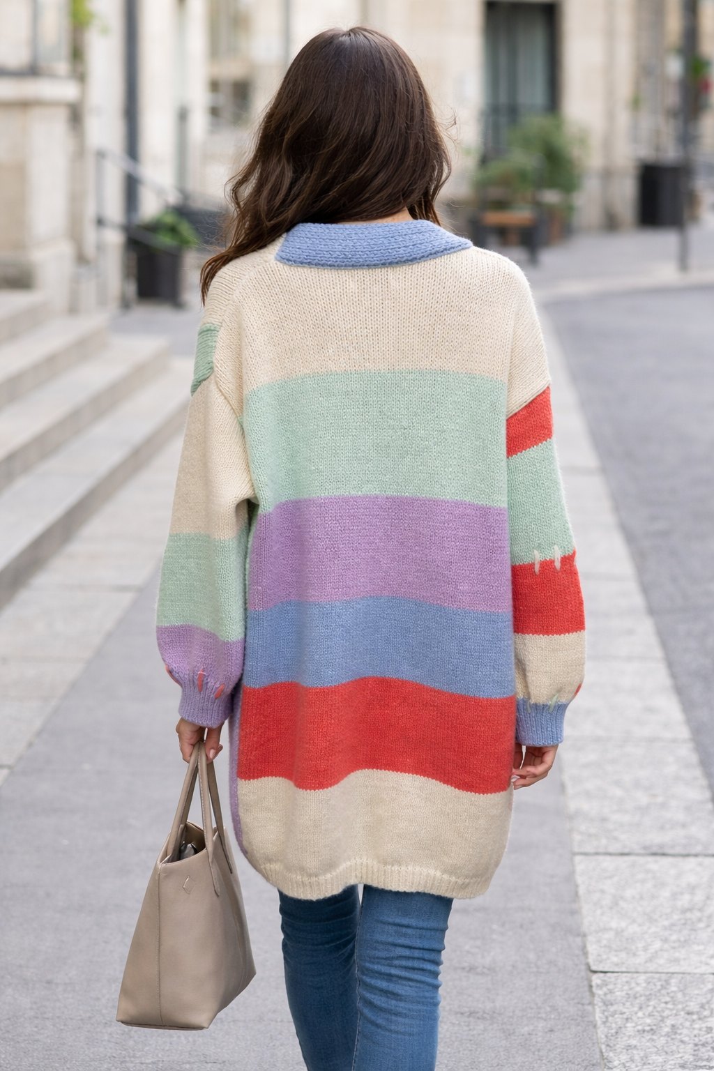 Pastel Stitch Cardigan Cream