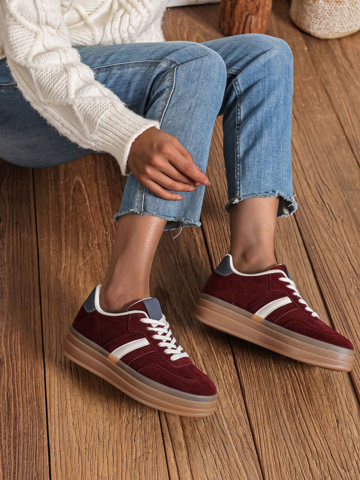 Plum Suede Trainers