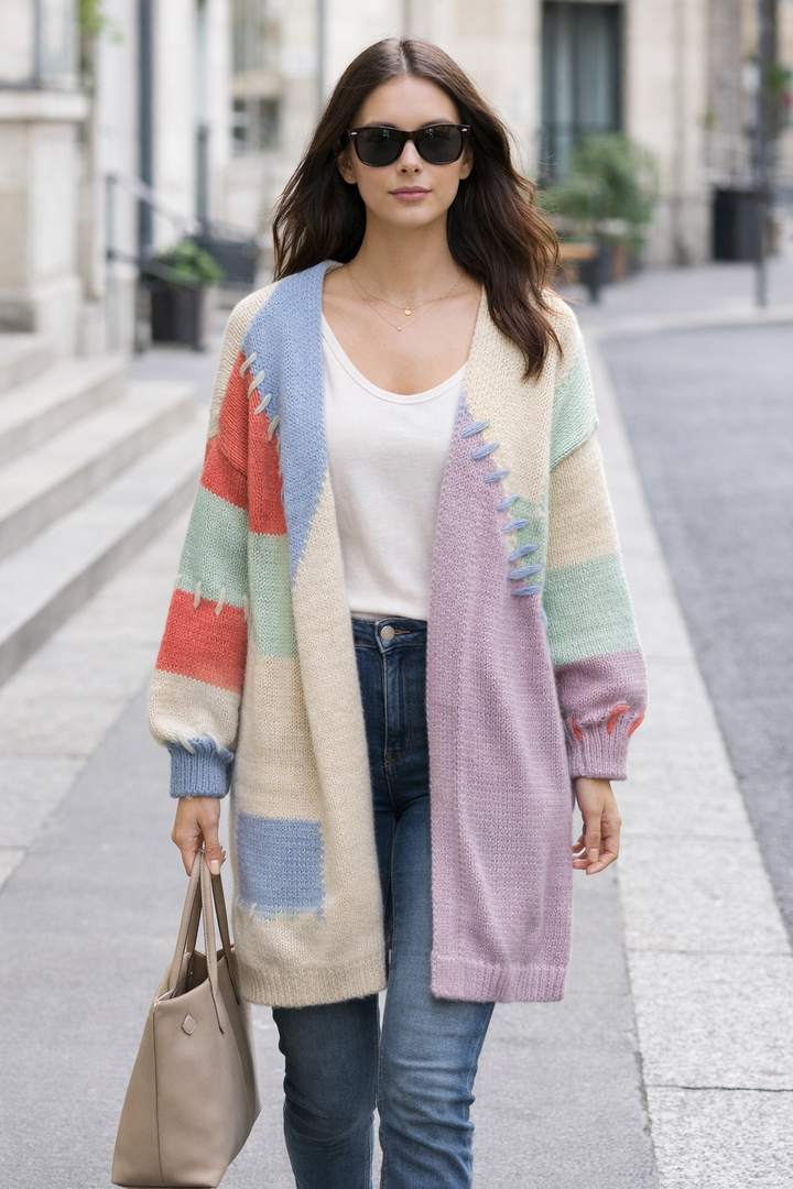 Pastel Stitch Cardigan Cream