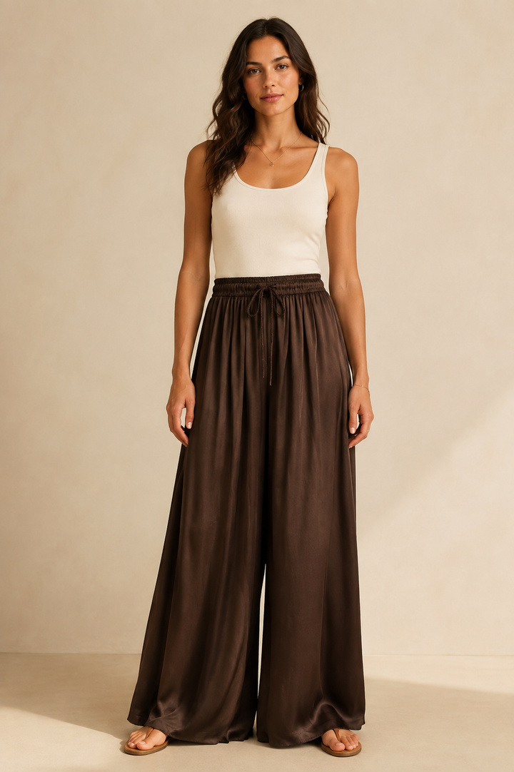 Portofino Silky Trousers Espresso