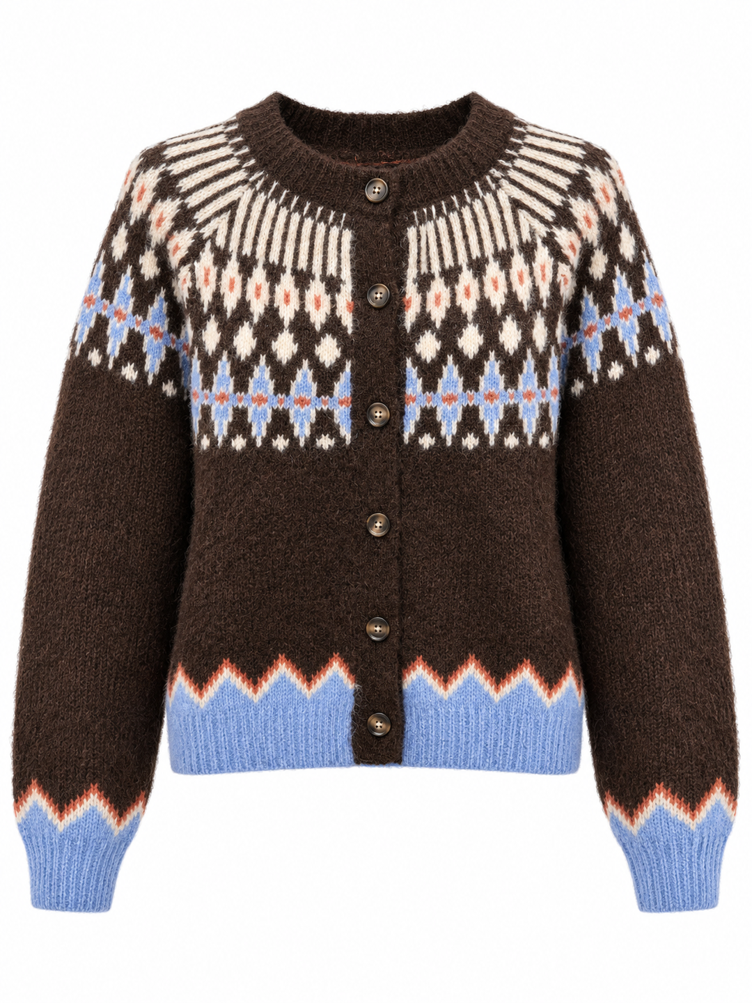 Nesta Nordic Cardigan Chocolate