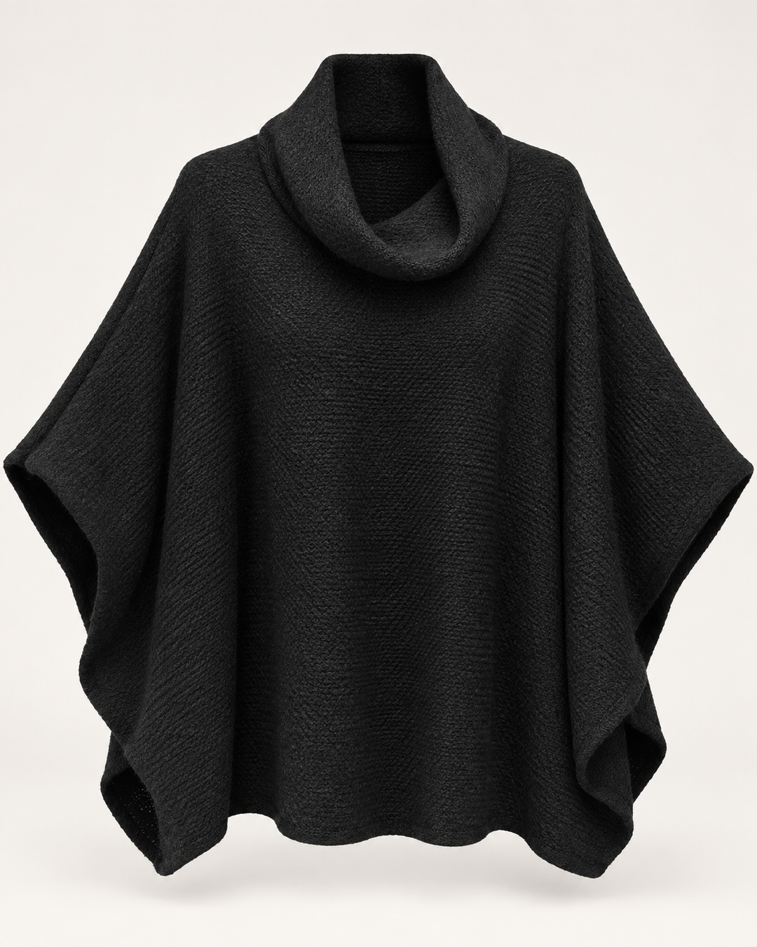 Black Cowl Poncho Top