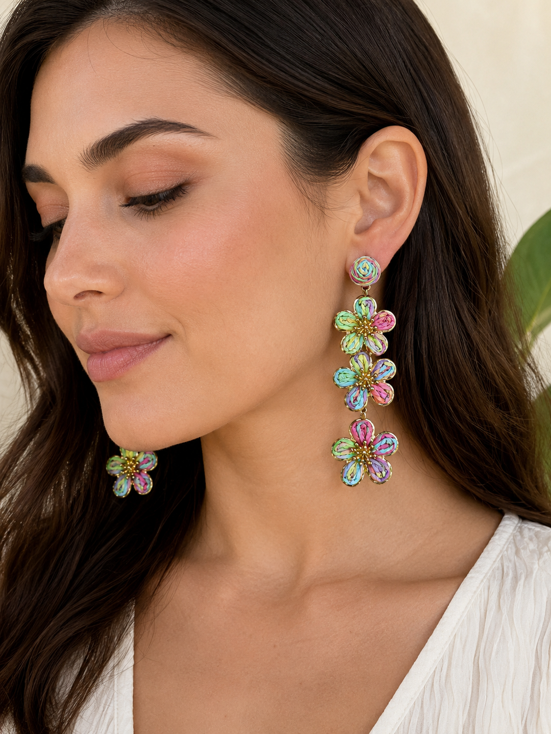 Pastel Bloom Statement Earrings