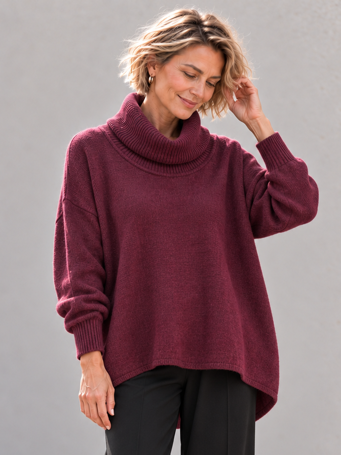 Monika Oversized Jumper Mulberry