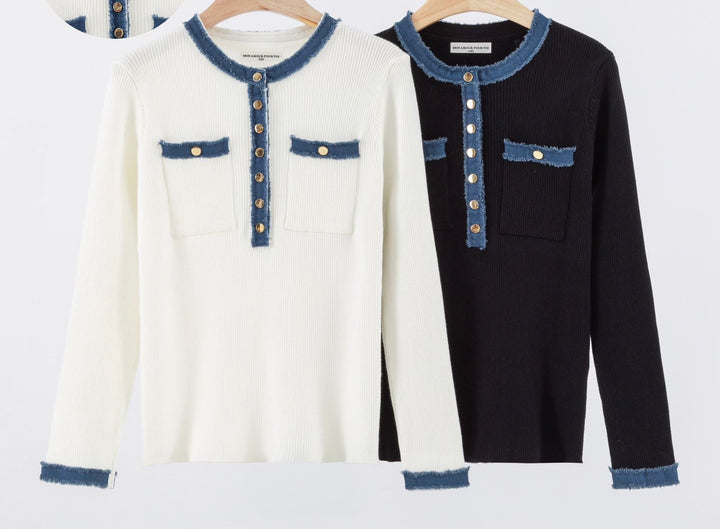 Cheryl Long Sleeve Top Black PREORDER