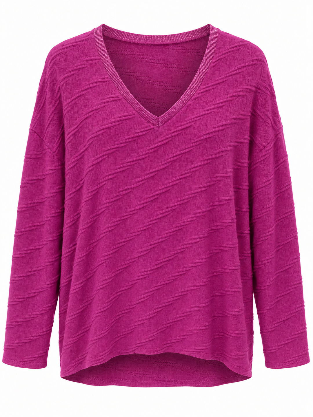 Lazio Lurex Ribbed Top Magenta