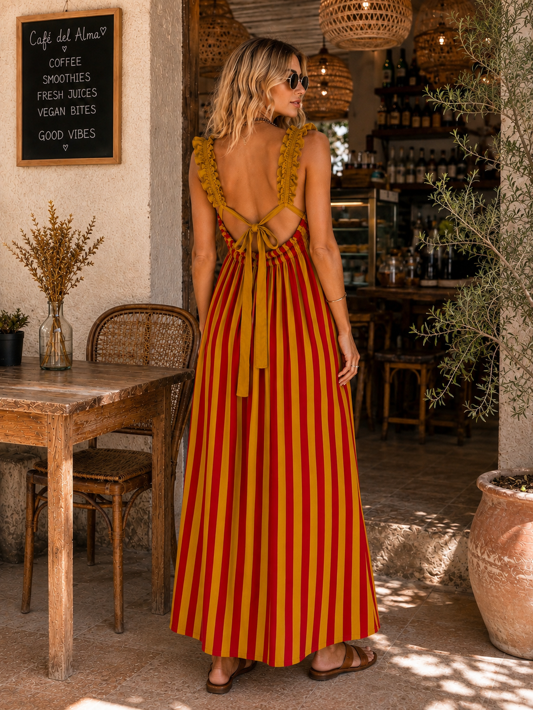 Analise Stripe Maxi Dress