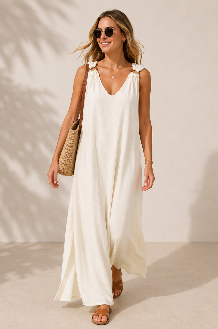 Bailey Loop Dress Beige