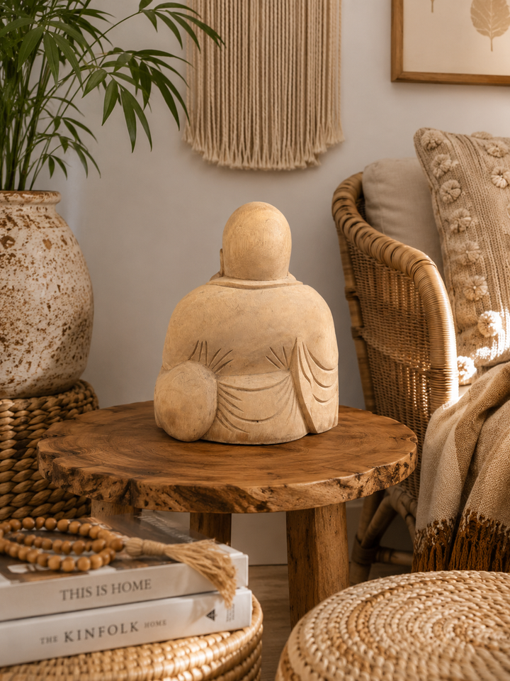 Hand Carved Laughing Buddha