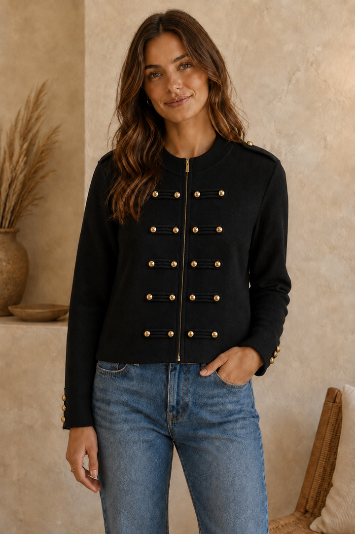Marlow Military Jacket Black