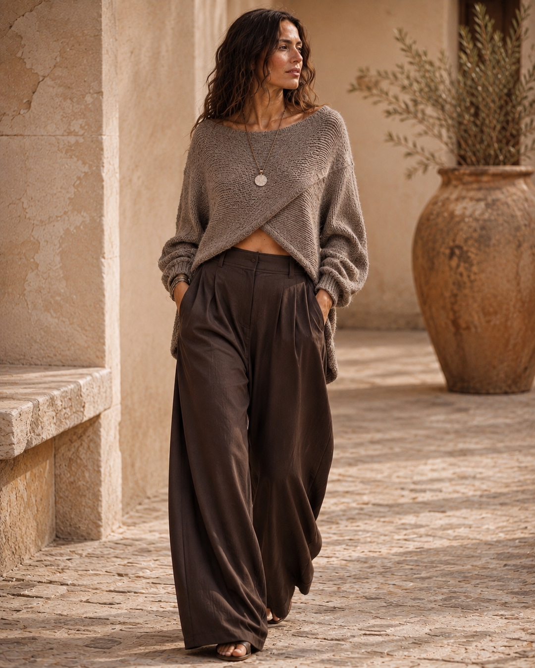 Cody Cross Layering Top Mocha