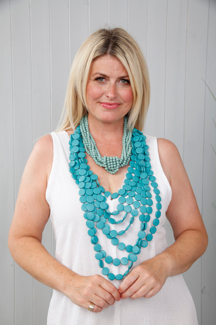 Bohemian Statement Necklace Turquoise