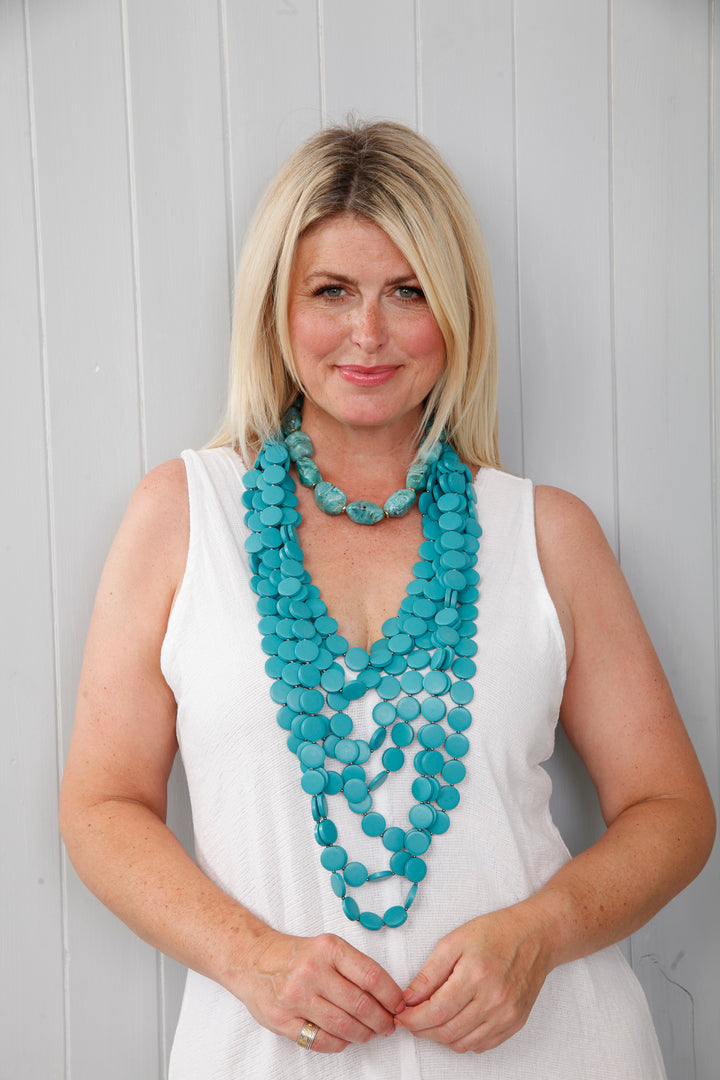 Bohemian Statement Necklace Turquoise