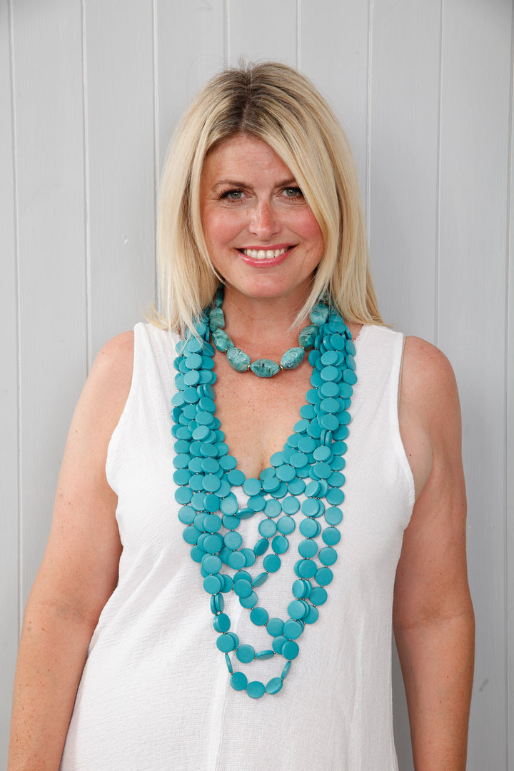 Bohemian Statement Necklace Turquoise