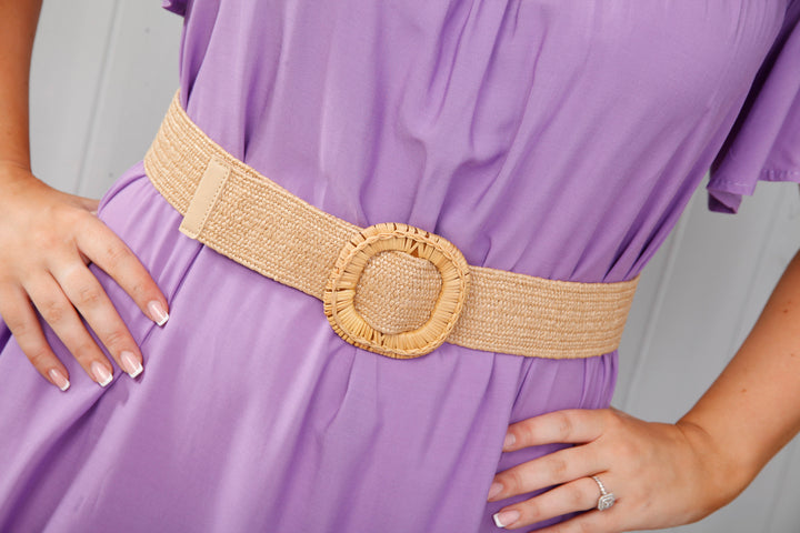 Boho Raffia Belt
