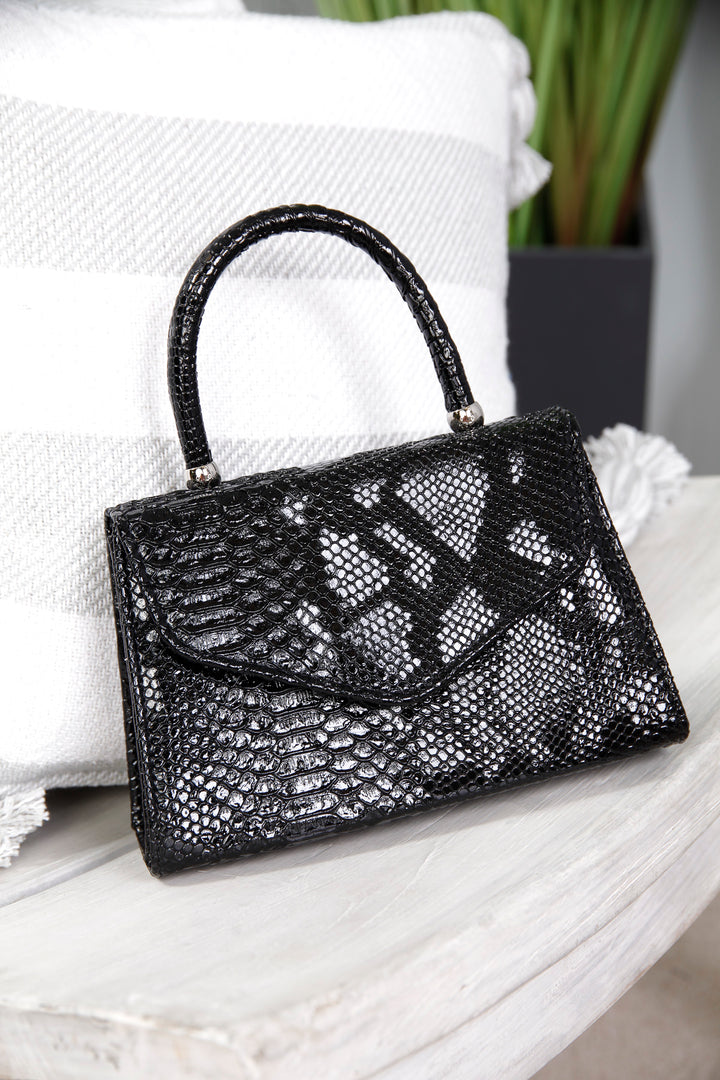 Camilla Croc Bag Black