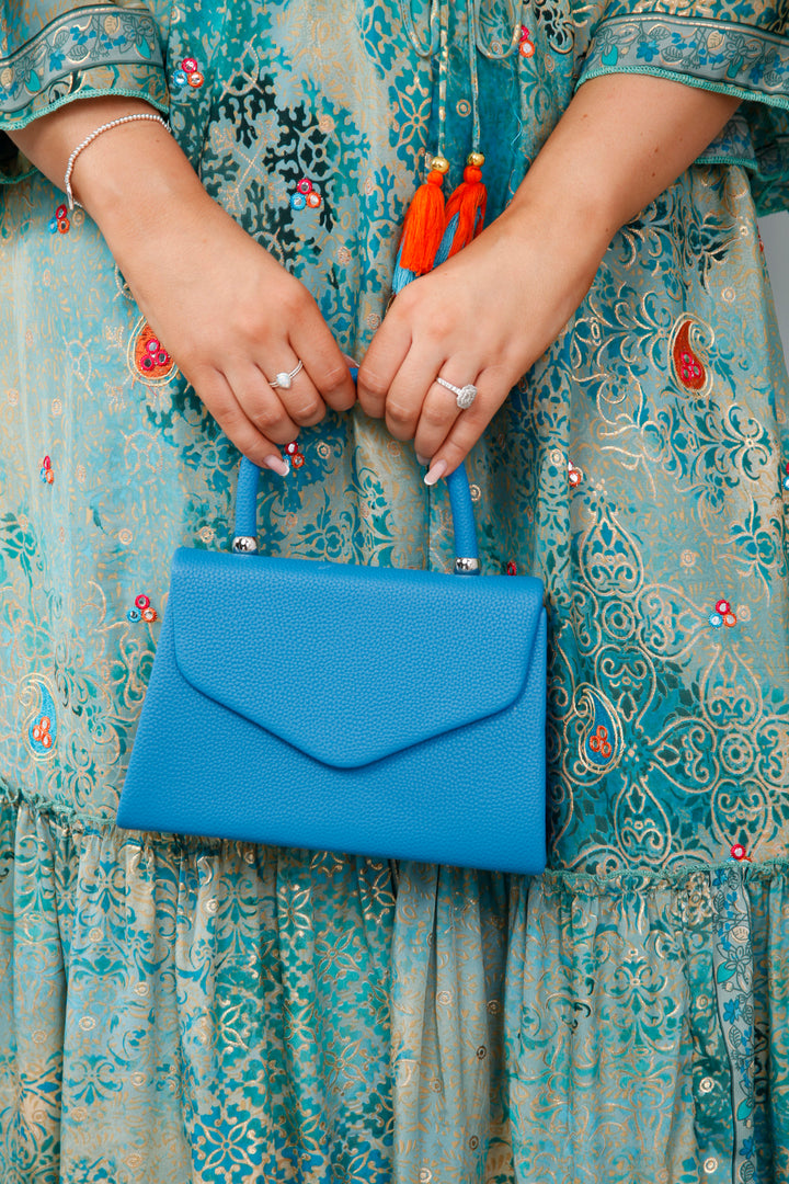 Portia Polished Bag Bubblegum Blue