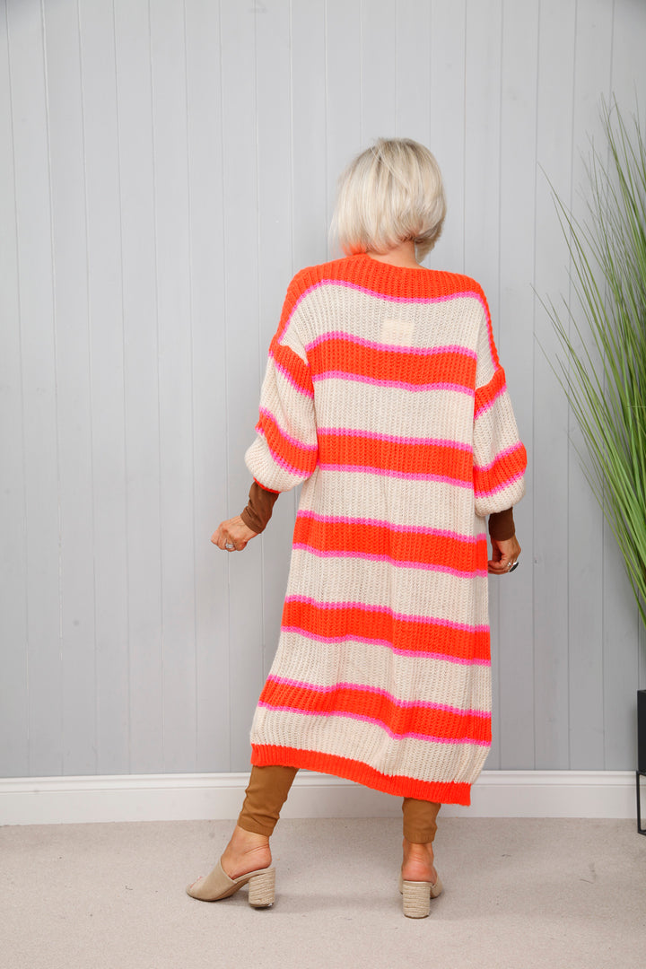 Bright Sadie Striped Knitted Cardigan