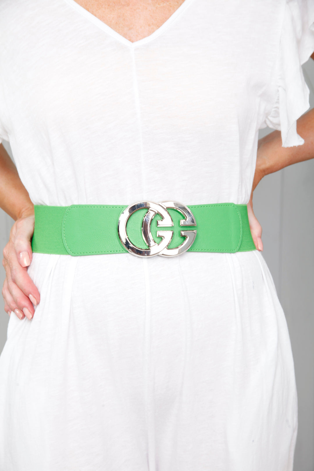 Monogram G Belt Apple Green
