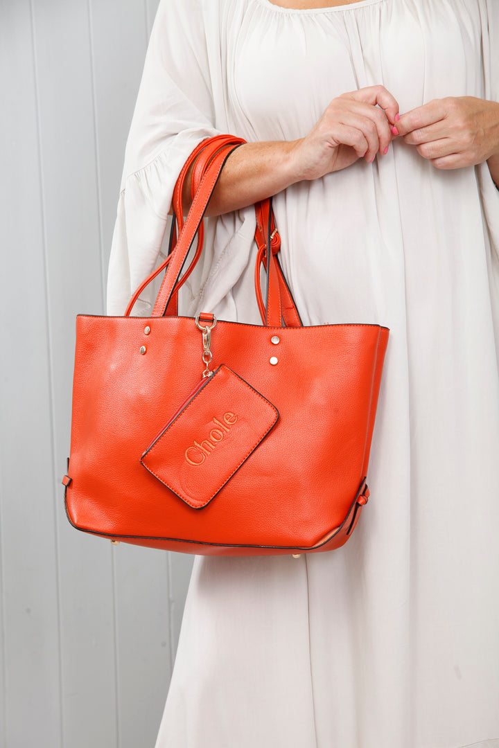 Callie Luxe Handbag Orange