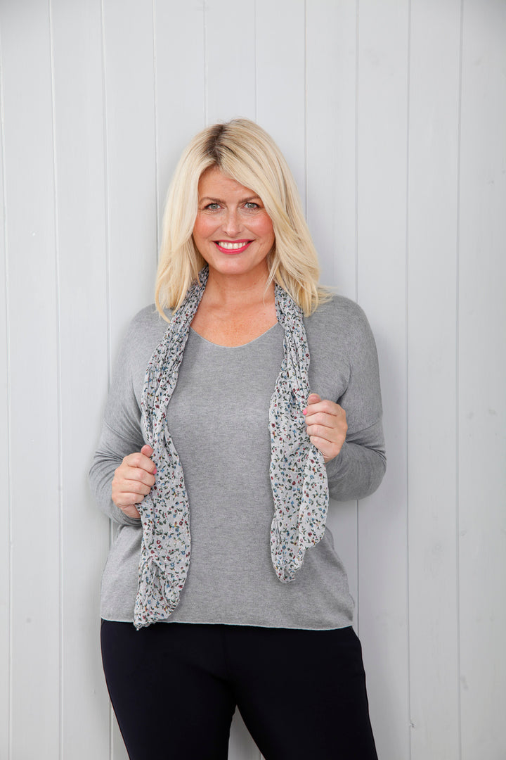 Darcy Ditsy Top Grey
