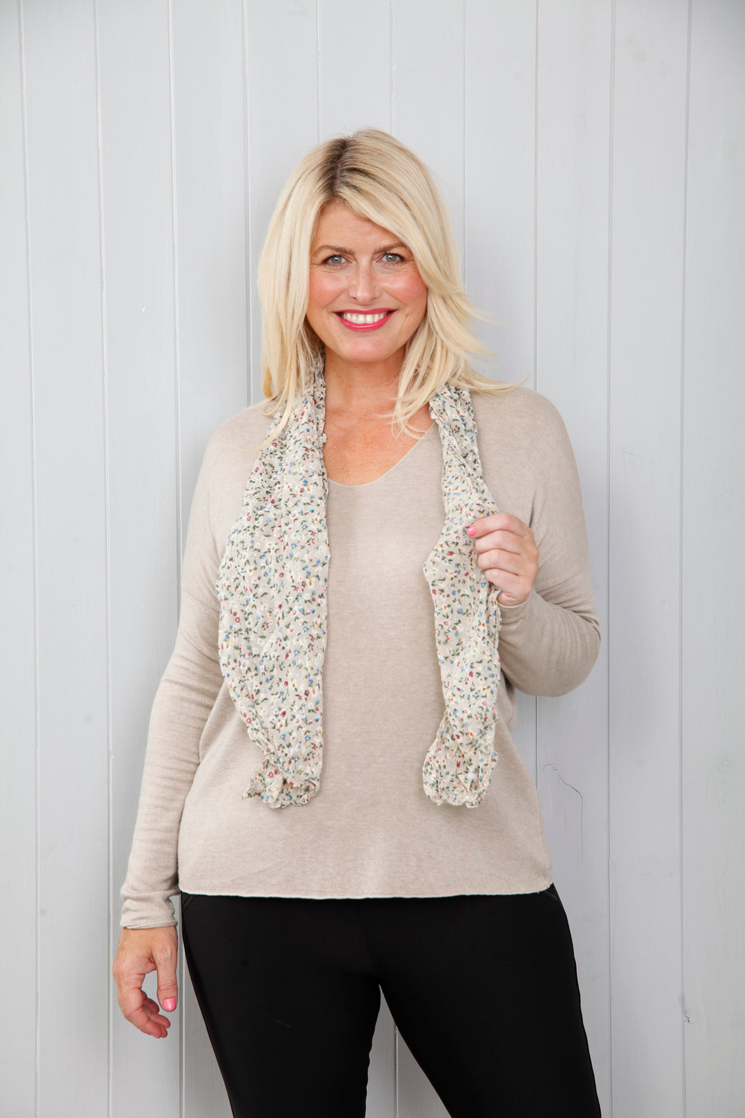 Darcy Ditsy Top Beige