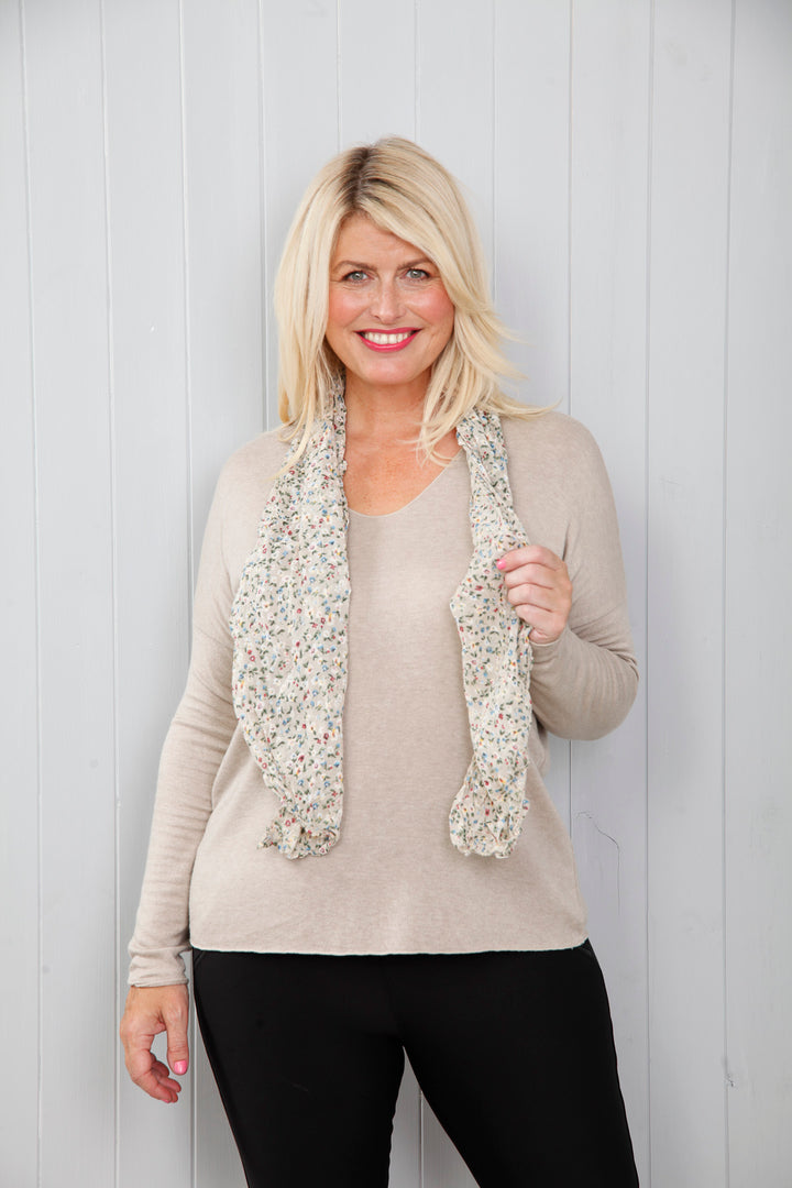 Darcy Ditsy Top Beige
