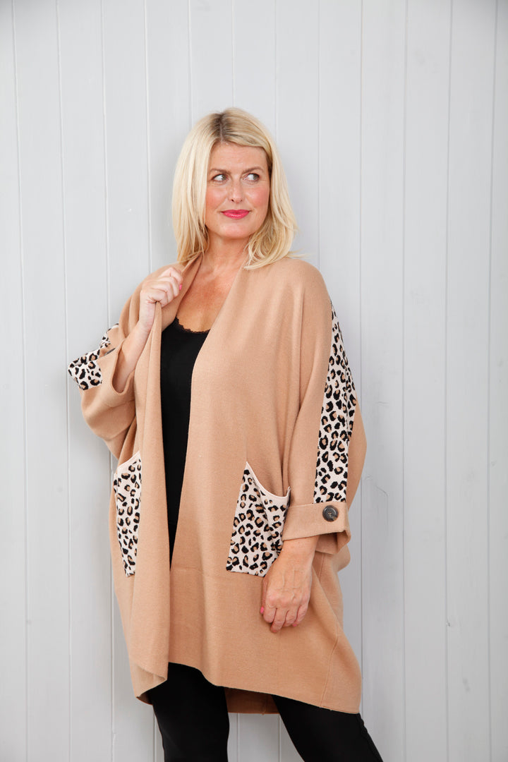 Amelia Animal Print Jacket Beige