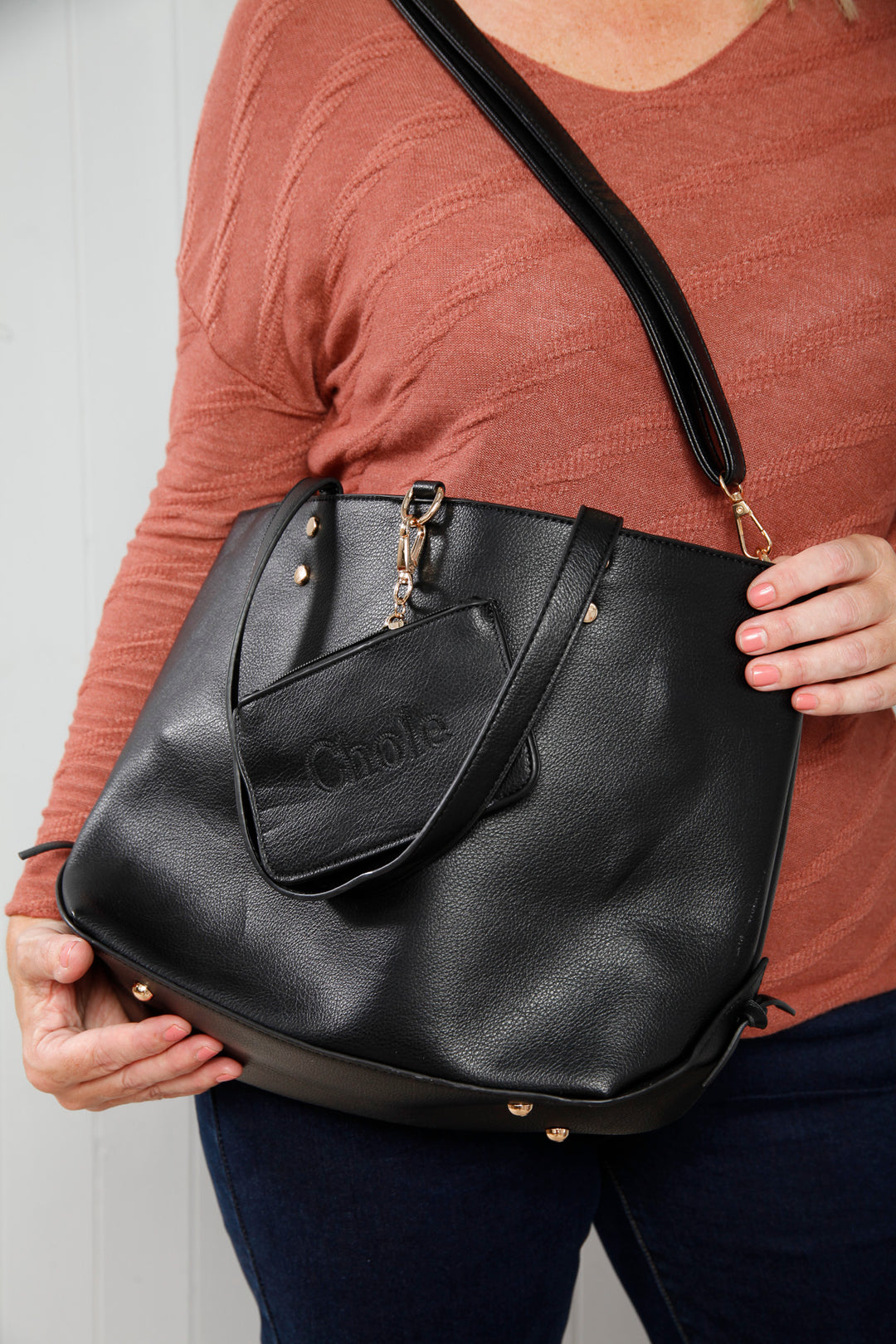 Callie Luxe Handbag Black