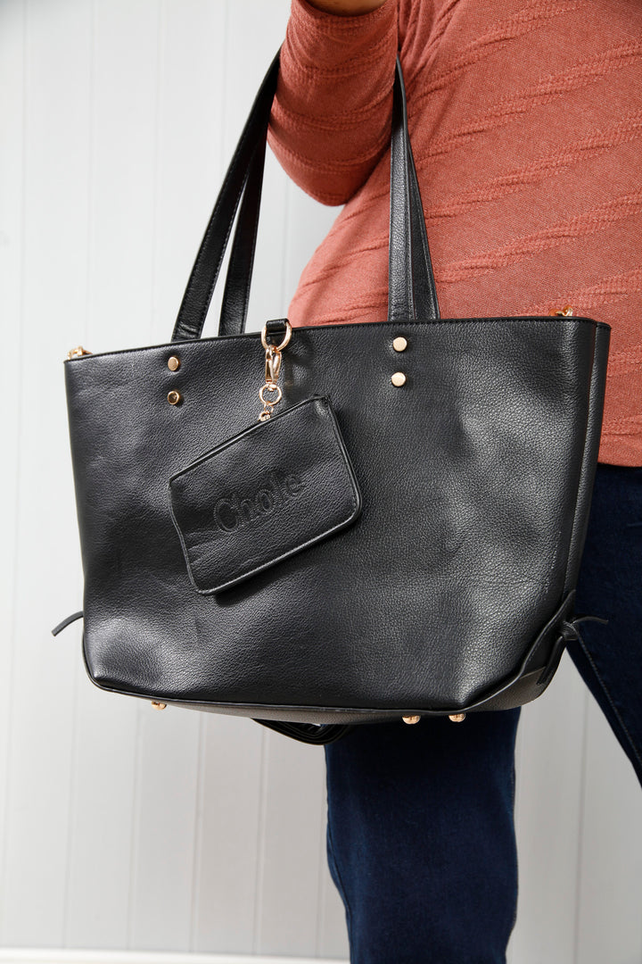 Callie Luxe Handbag Black