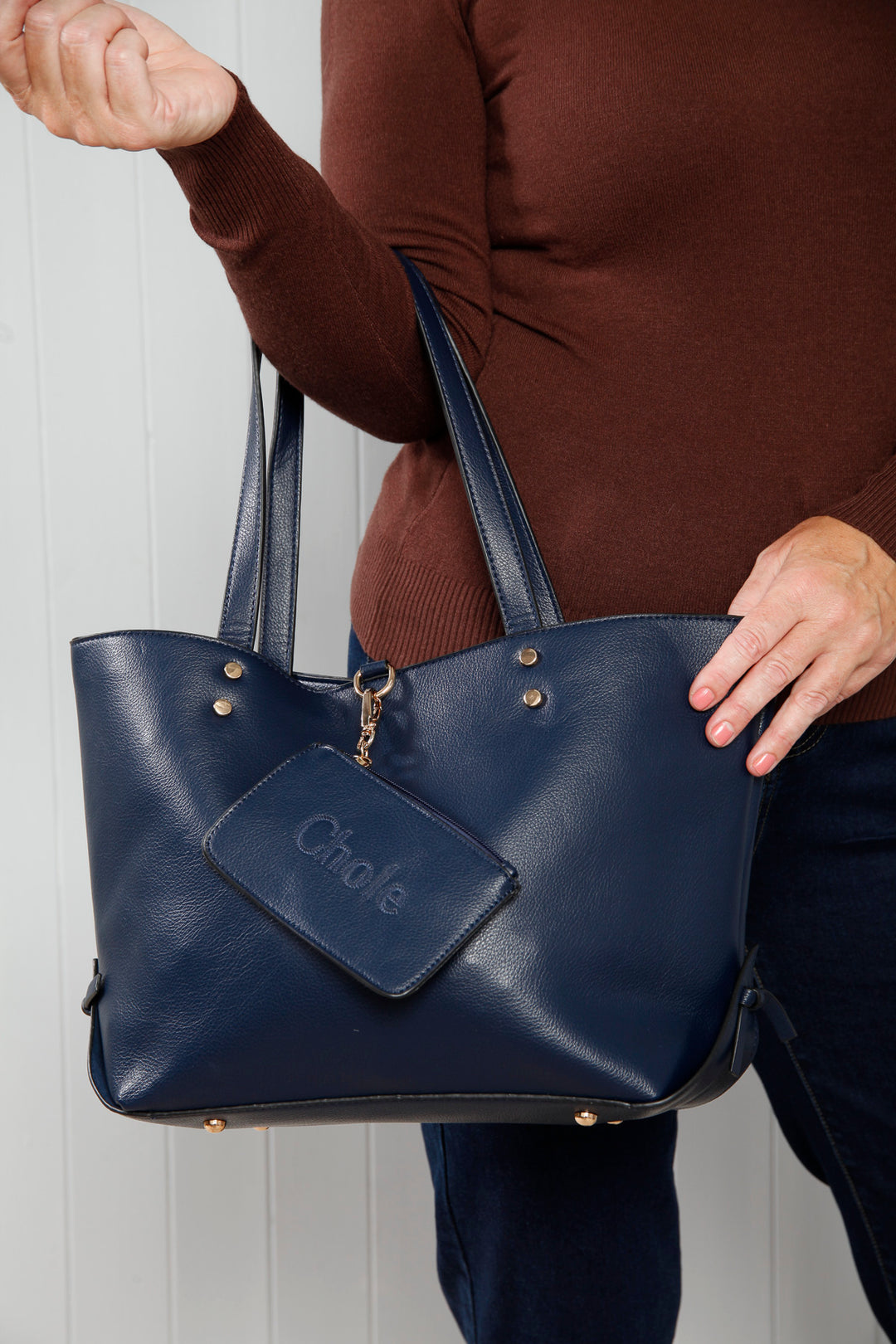Callie Luxe Handbag Navy