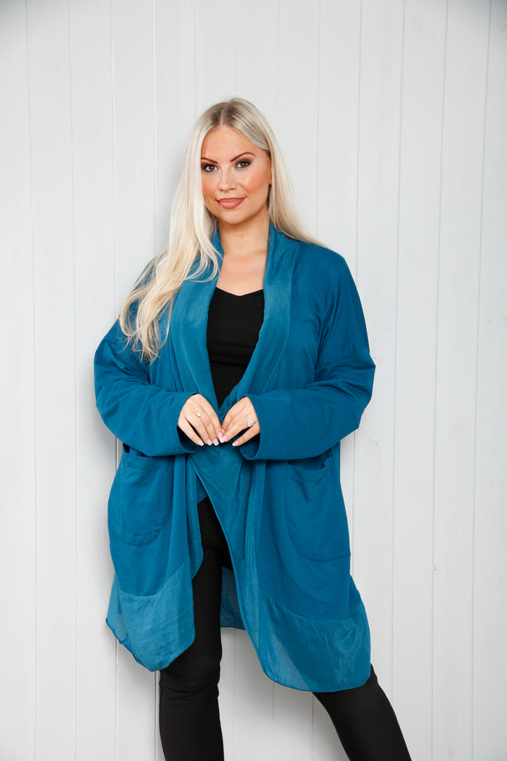 Emily Wrap Silk Top Teal
