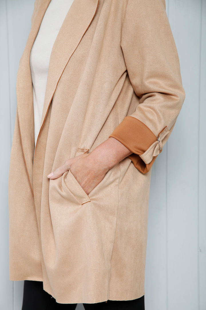 Camel Sophia Suede Jacket
