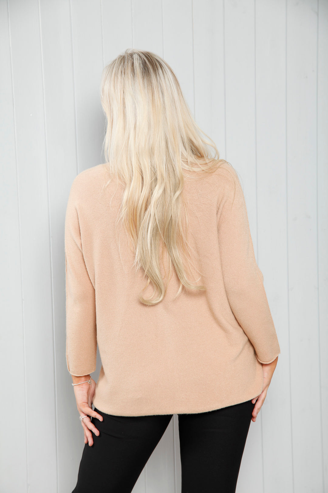 Natalie Polo Neck Top Camel