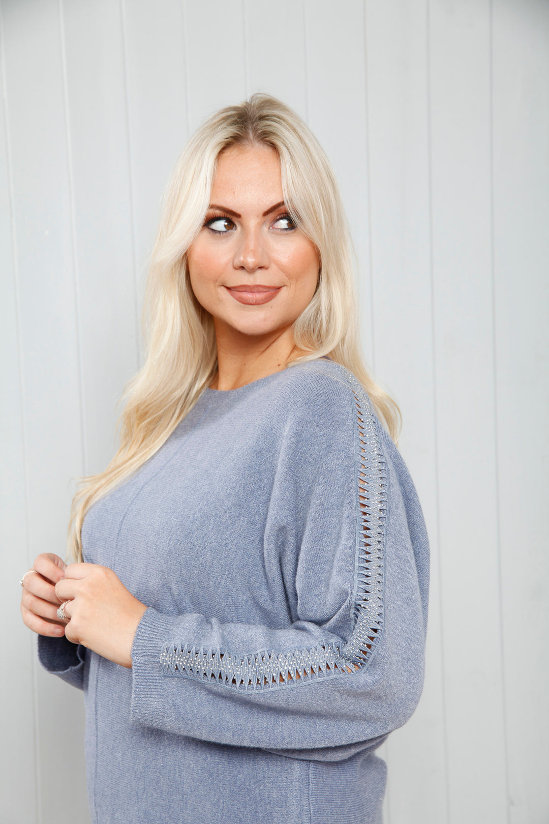 Ziggy Diamante Top Denim
