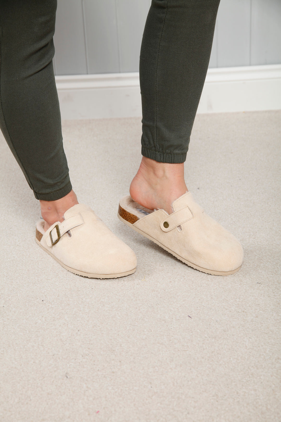 Collette Slip On Clogs Beige