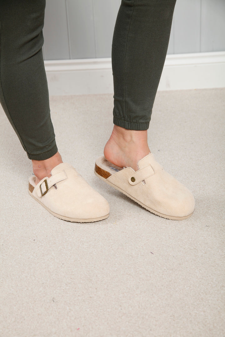 Collette Slip On Clogs Beige