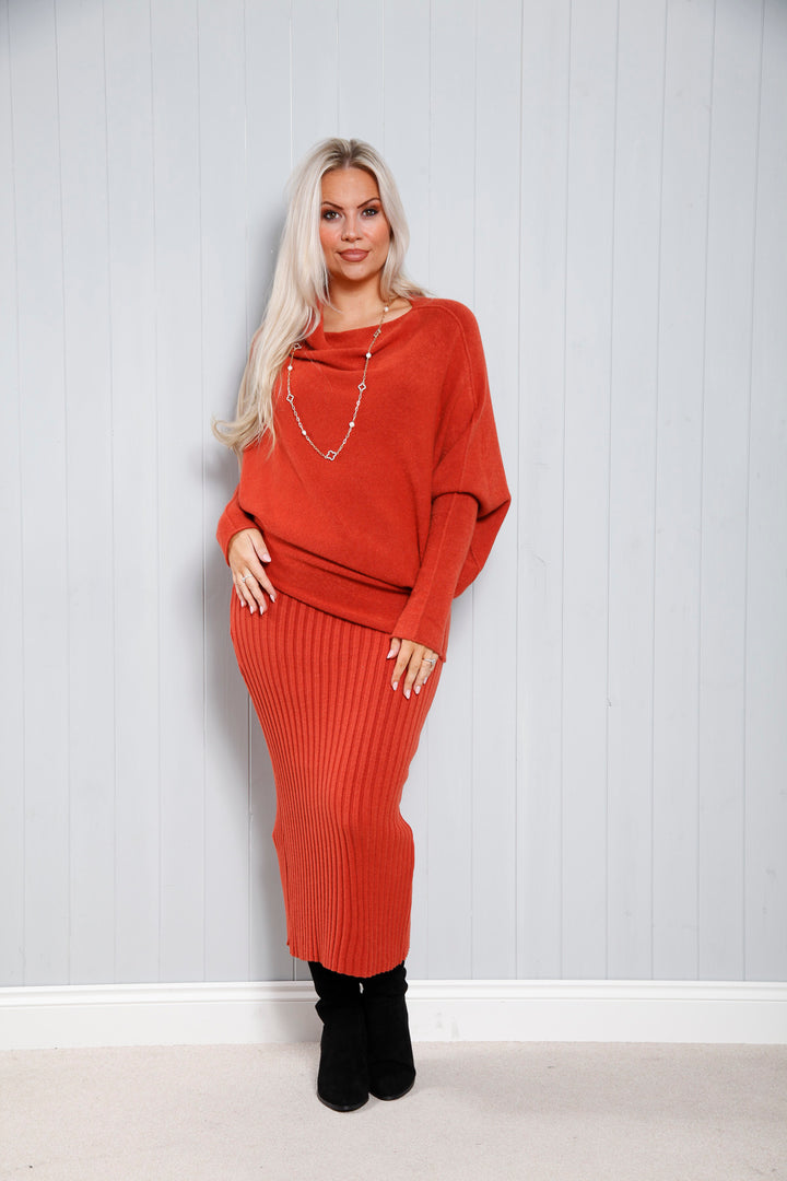 Isabella Asymmetric Top Rust