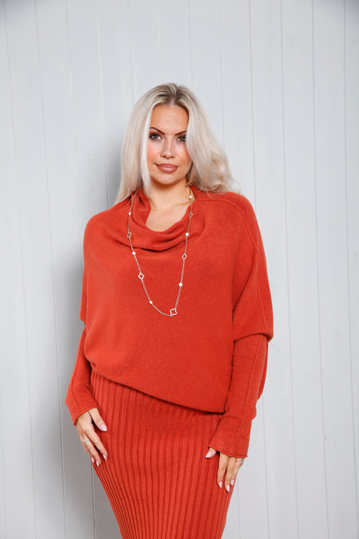 Isabella Asymmetric Top Rust