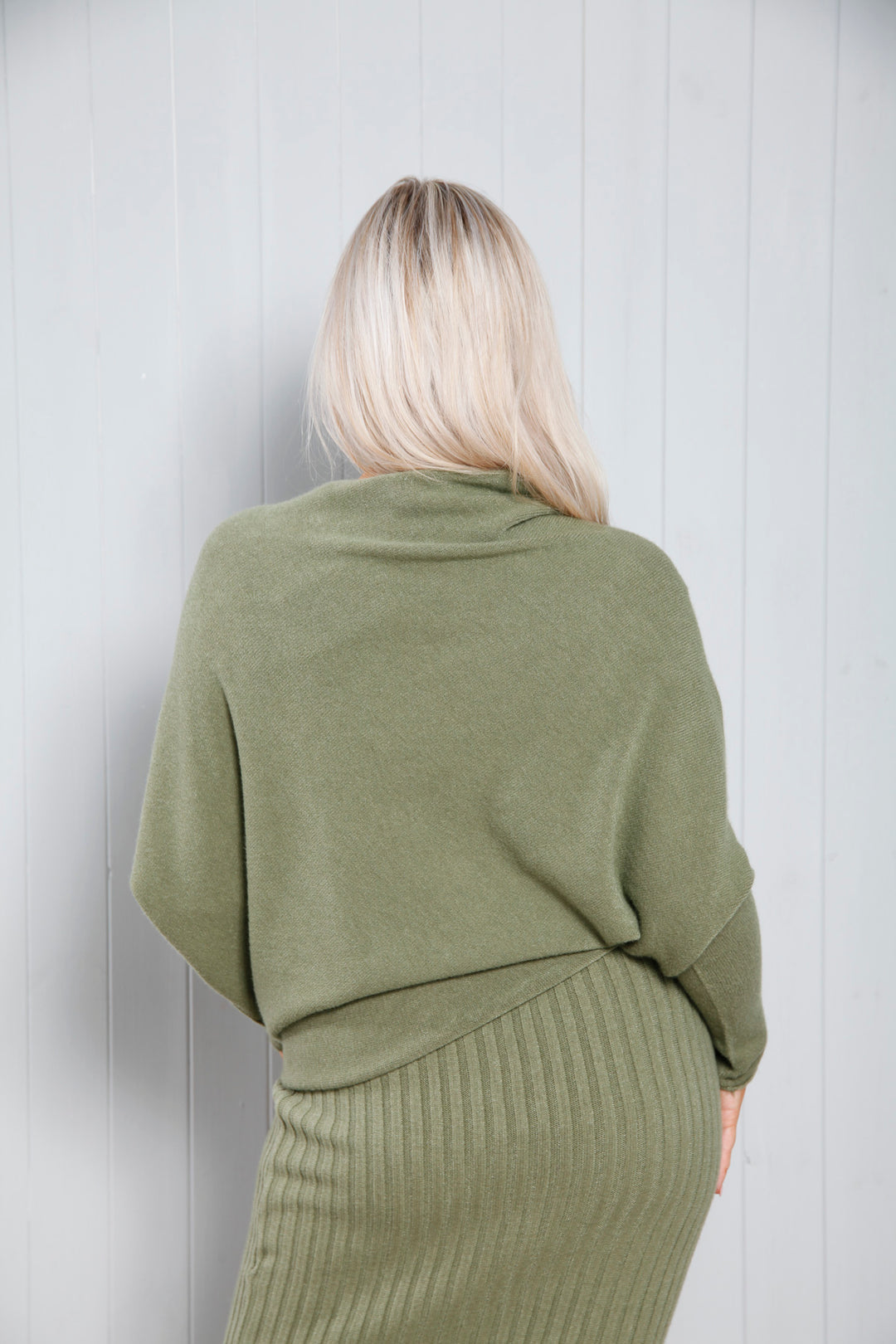 Isabella Asymmetric Top Khaki
