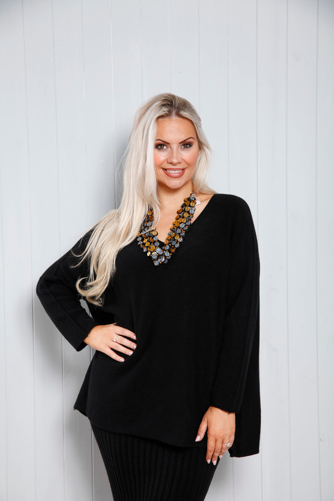 Emma Longline Top Black