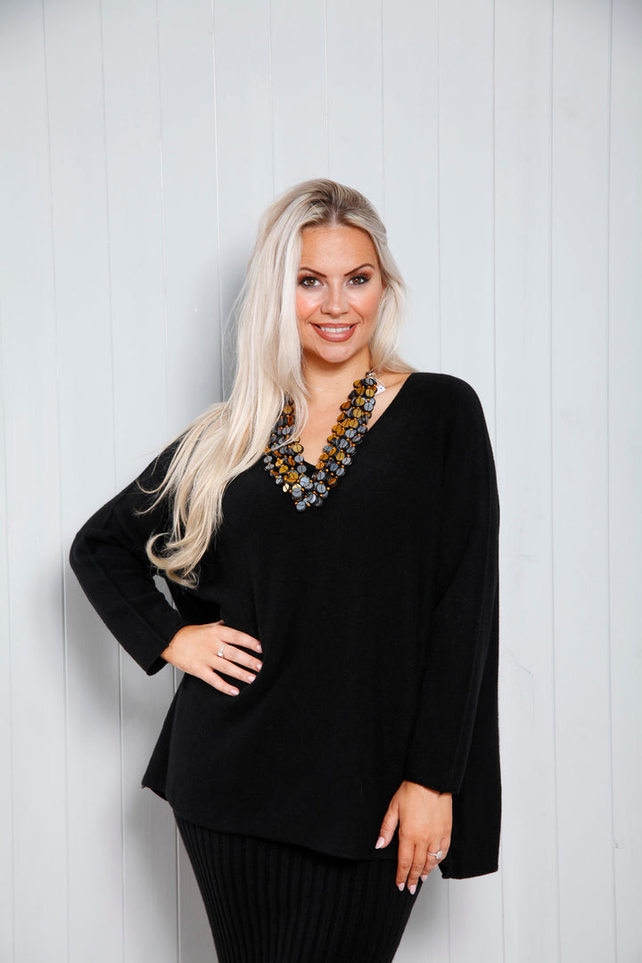 Emma Longline Top Black