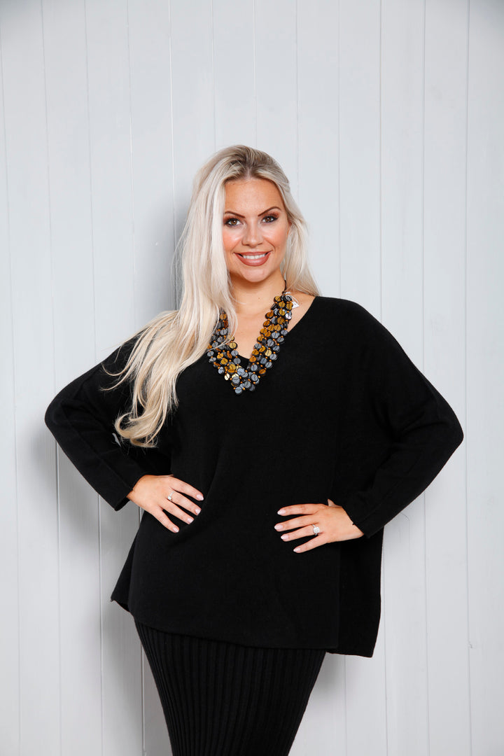 Emma Longline Top Black
