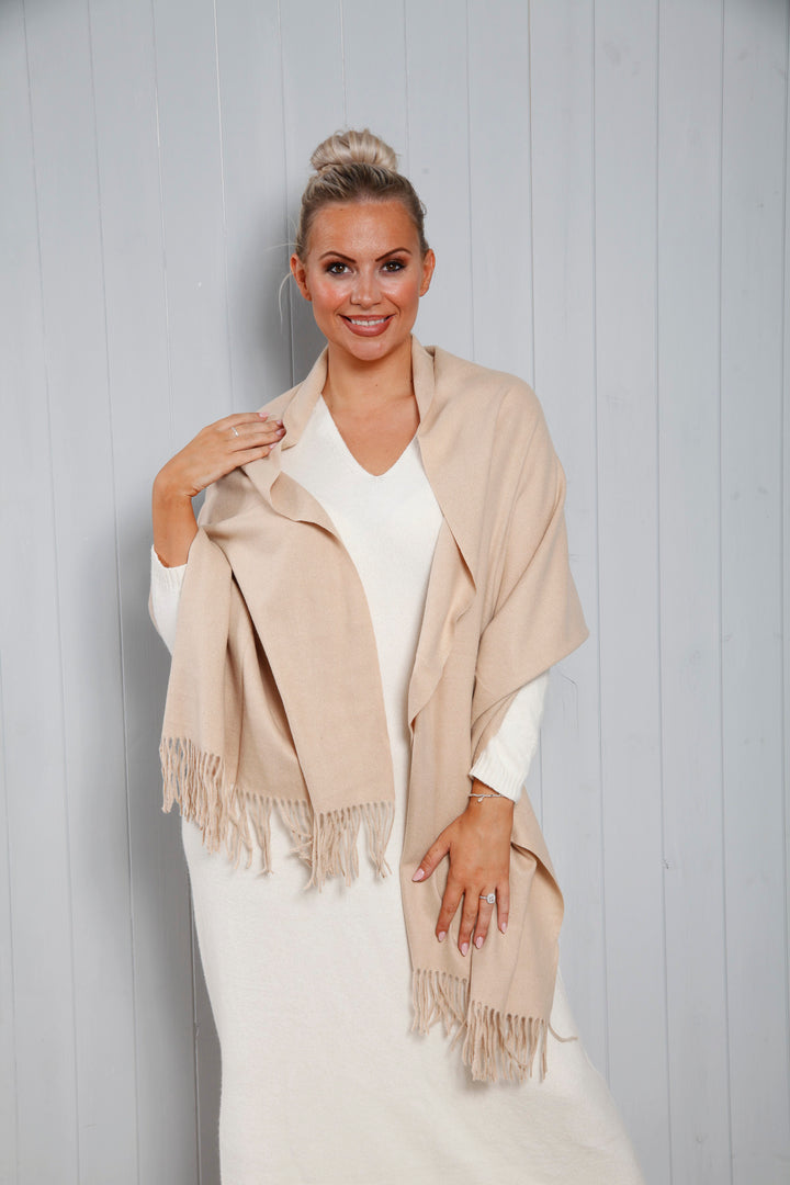 Felicity Fringe Scarf Stone