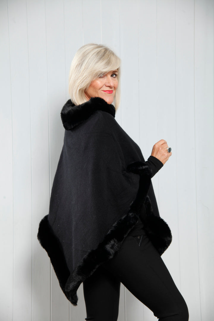Priscilla Poncho Black