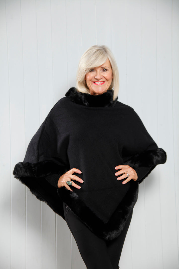 Priscilla Poncho Black