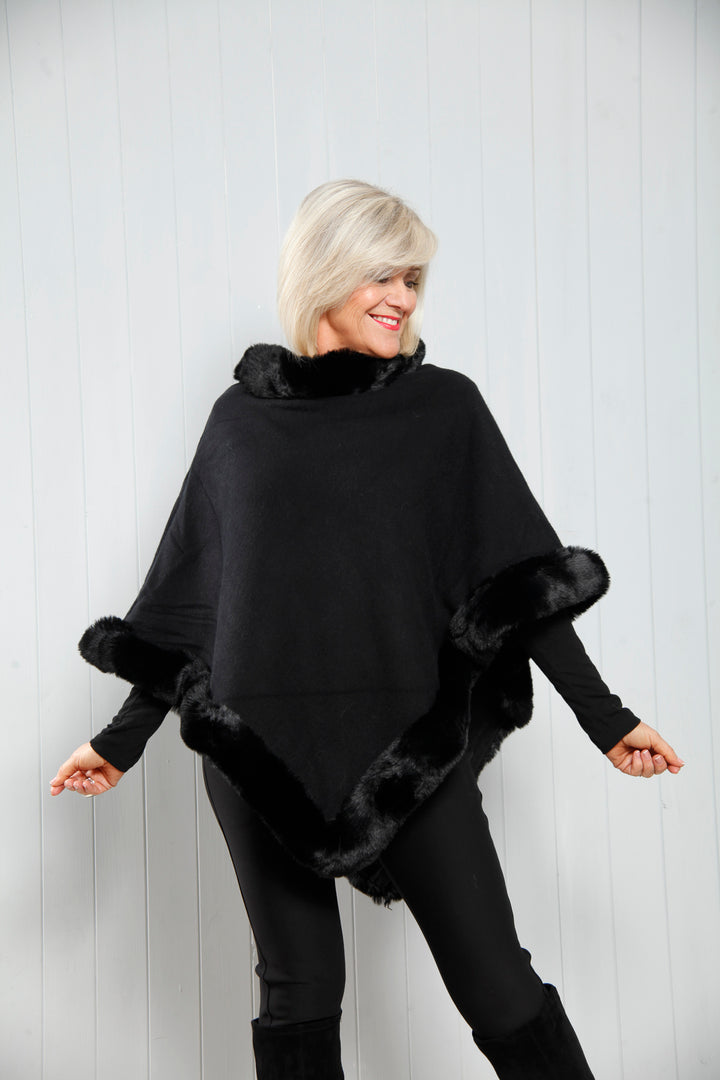 Priscilla Poncho Black