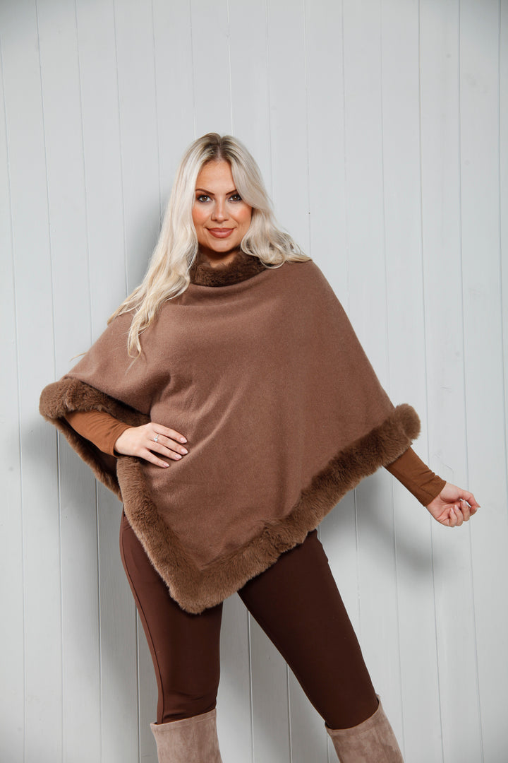 Priscilla Poncho Taupe
